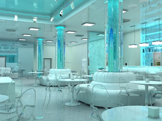 Интерьеры (визуализация): Ресторан-клуб пансионата "Солнечный" МЧС РФ