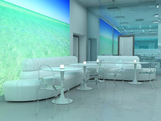 Интерьеры (визуализация): Ресторан-клуб пансионата "Солнечный" МЧС РФ