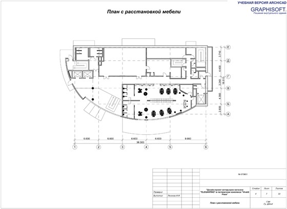 Интерьеры (планы): Проект магазина